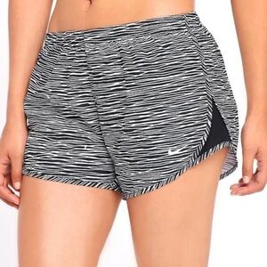 EUC Nike Dri-FIT Tempo Running Shorts | Size S | Black White Wave Print